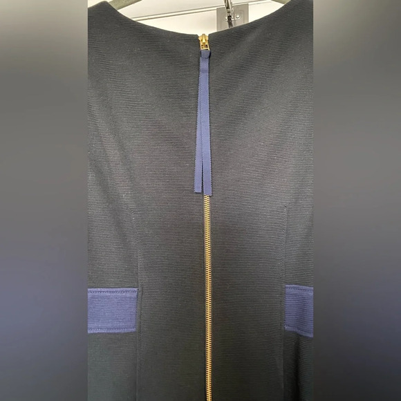 NWT Boden Laura Ottoman Sheath Dress Black/Blue Size 6P - Picture 5 of 12